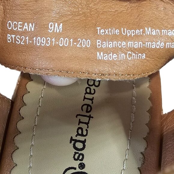 Baretraps Womens 9 Ocean Pink Tropical Cork Ankle Strap Espadrille Sandals - Picture 10 of 10